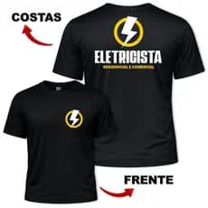 Camisa Camiseta Uniforme Masculina ELETRICISTA Elétrica Residencial e Comercial Dry Fit Profissão