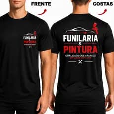 Camiseta FUNILARIA e PINTURA Oficina Automotiva Funileiro Dry Fit Premium