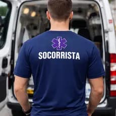 Camisa Masculina Camiseta SOCORRISTA Enfermeiro Samu Saúde Uniforme Profissão Dry Fit Básica