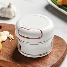 Mini Processador de Alimentos Manual Branco Espremedor De Alho Conveniente Rápido