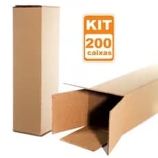 200 Caixas de Papelão para embalagem 11X11X40 Tubo Garrafa