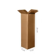50 Caixas Papelão embalagem cosméticos ecommerce 7x7x24 cm