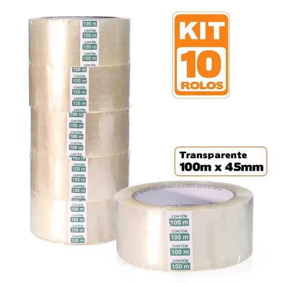 10und Fita adesiva transparente 45mm x 100m embalagem caixas