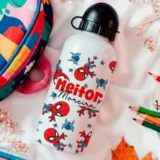 Garrafa Squeeze de Alumínio 500ml - Personalizada e Durável com Tampa Preta