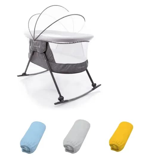 Kit 3 Lençóis Moisés Dreamy Safety 1st 100% Algodão Com Elástico