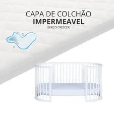 Protetor de Colchão Impermeável Berço Crescer Fase 2 68x138x13cm