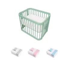 Jogo De Lençol Mini Berço 3 Peças 100% Algodão Fase 1 Evolutivo