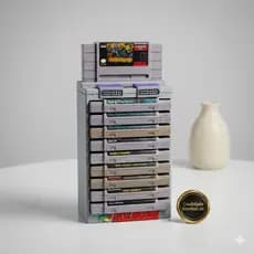 ORGANIZADOR TORRE PARA JOGOS SUPER NINTENDO (SNES) – IMPRESSÃO 3D PREMIUM