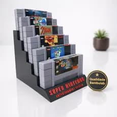 Suporte Premium Torre para Cartuchos Super Nintendo (06 entradas)