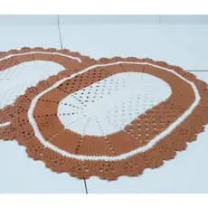 Tapete crochê 67x45cm, tapete para decoração Sala, quarto, banheiro, cozinha.
