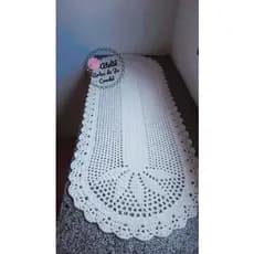 Passadeira oval em crochê 80cm, 90cm 1 metro ou 1,20mt