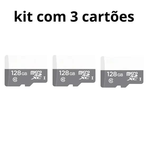 KIT 3 Cartão Memória Micro Sd 128GB / 64GB / 32GB Classe10 Ultra