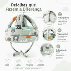 Capacete Antimpacto Baby seguro para Bebê Aprender a Andar