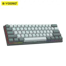 E-YOOSO Hz-61 RGB USB Mini 8K RT Teclado De Jogo Mecânico Interruptor Magnético 61 Chave Com Fio Para Computador PC Portátil Cabo Destacável pc