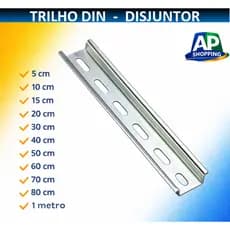 Trilho DIN para Disjuntor 5cm a 1 Metro | Trilho Galvanizado Painel Elétrico | Padrão DIN Universal