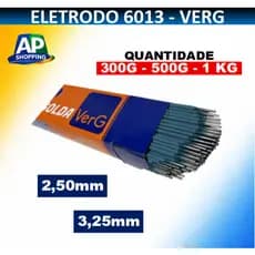Eletrodo de Solda Serralheiro 6013 - 2,50mm e 3,25mm 1kg - 500g - 300g Profissional Solda Elétrica