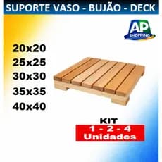 Suporte  madeira para Vaso, Gás de Cozinha Bujão, Deck , Modular - Kit com 1,2,4 - Diversos Tamanhos