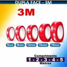 Fita Dupla Face 3M VHB ORIGINAL Adesiva Fixação Forte Colar Quadro Painel Artesanato Parede Grudar