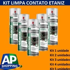 Limpa Contato Spray Etaniz 300ml - Alta Precisão p/ Placas Eletrônicas, Resíduo Zero - Secagem Rápida