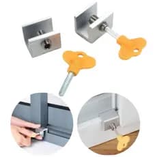 Kit 2 Travas Segurança Porta Janela Correr Proteção Infantil