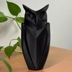 Estátua Coruja Geométrica Decorativa – Design Moderno Minimalista - Decoração Sala, Escritório Mesa Sala