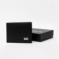 Carteira Masculina Couro Sintético Minimalista Presente Elegante com Caixa AURIUM