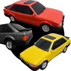 Carro Miniatura Escort XR de Brinquedo Plástico Colecionável Decoração Presente