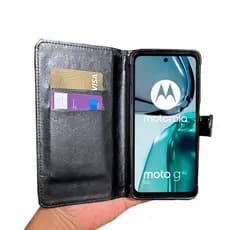 carteira capa para celular compatível com Motorola G62 couro