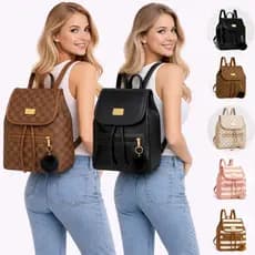 Mochila Feminina Modelo Saco Passeio Escolar Bolsa de Costa Alças Ajustáveis De Couro Pronta Entrega