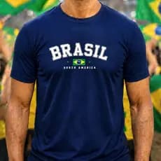 Camiseta Dryfit estampa Brasil Copa do Mundo Torcedor Jogador Musculação Crossfit futebol Colmeia Respirável Camisa