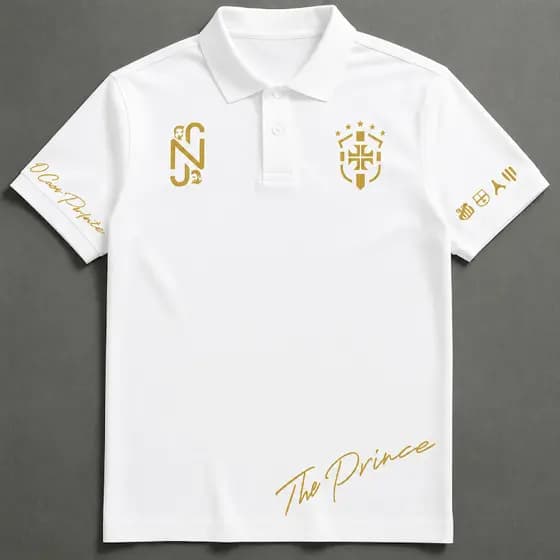 Camiseta Polo Masculina Preta Premium Número 10 Dourado –Plus Size Streetwear Futebol Casual Oversized Moda Masculina