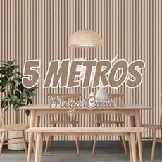 Papel de Parede 3D Madeira Ripada Castanho 5 METROS x 45CM Adesivo Autocolante