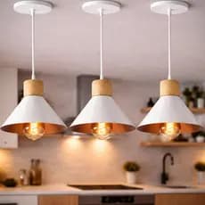 KIT 3 Luminária Pendente de teto Moderna para Sala Cozinha