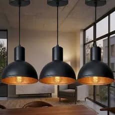 Kit 3 Lustre Luminária de Teto Pendente Para Quarto Sala Cozinha Moderna Alumínio
