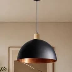 Lustre Pendente Luminária de Teto Moderna Sala Cozinha Quarto Minimalista Alumínio Mel Decorativa