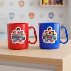 Kit Caneca Plástico 430ml Patrulha Canina Infantil Resistente Festa Aniversario Lembrancinha
