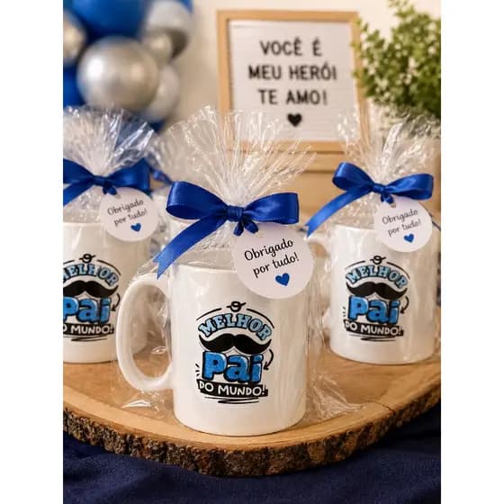 Kit Canecas Plásticas Personalizadas Melhor Pai do Mundo Presente Especial Dia dos Pais