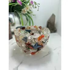 vaso de cristal redondo