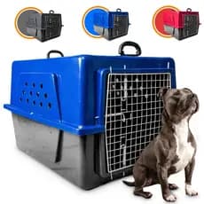 Caixa De Transporte n°5 Para Cachorros Porte Grande Reforçada Ventilada Espaçosa + Bebedouro