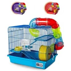 Gaiola Hamster Roedores 2 Andares Teto Plástico Jel Plast Conforto