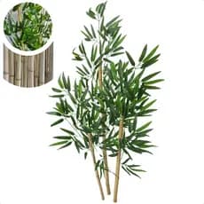 Bambu Artificial 1 Metro  Folhas de Silicone Sem Vaso Decoração