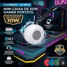 Caixa de Som Bluetooth Sem Fio 10W Portátil Resistente à Água
