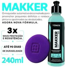 Makker Maquiador Automotivo Renova Pintura Defeitos queimados Vonixx 240 ml com Aplicador Zacs