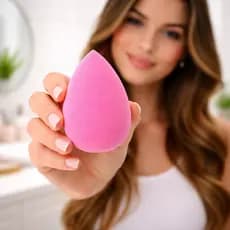 Esponja de Maquiagem Gota Tipo Beauty Blender Macia Acabamento Profissional Sem Látex