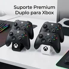 Suporte Duplo Para Controle Xbox De Mesa Expositor Setup Gamer Base Organizador duplo para Controle