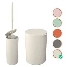 Kit Banheiro Lixeira E Escova Sanitária Lavabo Luxo Serene Coza - brinox