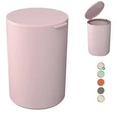 Lixeira De luxo Redonda 5Litros Casa Banheiro cozinha cesto de Lixo Brinox ROSA