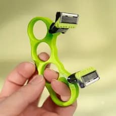Suporte duplo para lamina Máquina De Cortar Cabelo manual Portátil Navalha Rápida Manual
