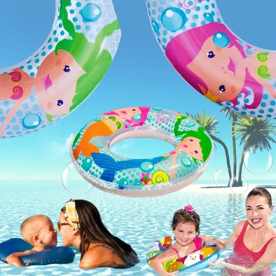 Boia Inflável Redonda Circular de Piscina 51cm para Criança brinquedos