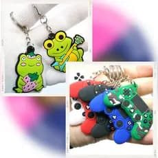 Chaveiro emborrachado gamepad sapo para presente lembracinha brinde